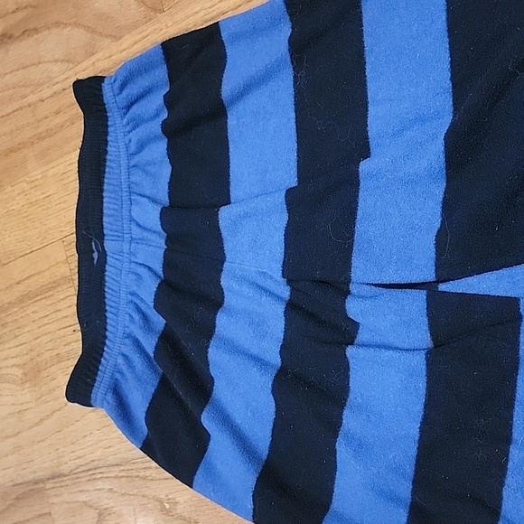 Lands' End 2 piece Fleece Footed Striped Pajamas - Picture 7 of 7